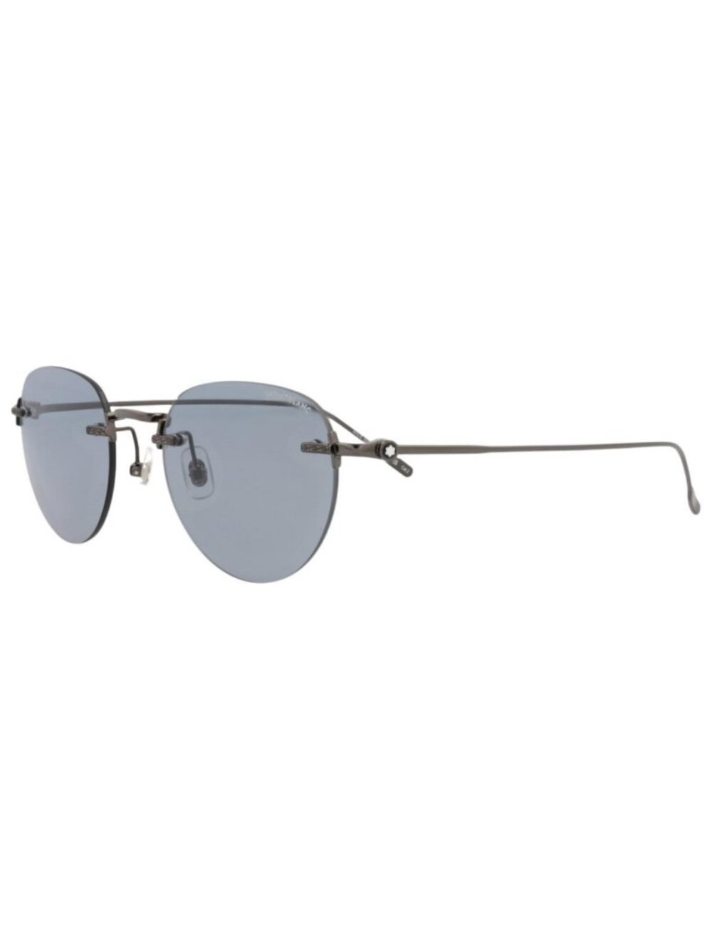 New Montblanc Mens Round/Oval Ruthenium Ruthenium Grey Fashion Designer Sunglass